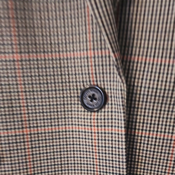 Calvin Klein Gray Brown Blazer Structured Suit Jacket - Picture 3 of 7